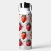 Aardbeien Vintage Boho Zomer Picknick Waterfles (Voorkant)