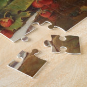 Aardbeien Vintage lentevruchten op krant Legpuzzel (Zijkant)
