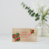 aardbeien Visitekaartje (Staand voorkant)