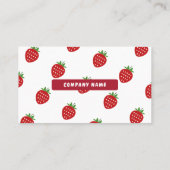 Aardbeien Visitekaartje (Achterkant)
