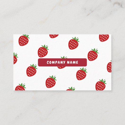 Aardbeien Visitekaartje (Achterkant)