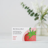 Aardbeien Visitekaartje (Staand voorkant)