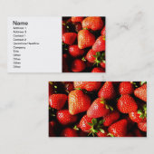 Aardbeien Visitekaartje (Voorkant / Achterkant)
