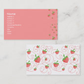 Aardbeien Visitekaartje (Voorkant / Achterkant)