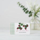 Aardbeien Visitekaartjes (Staand voorkant)