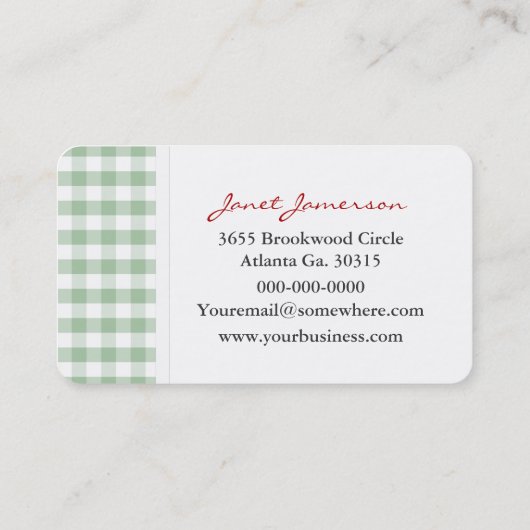 Aardbeien Visitekaartjes (Achterkant)