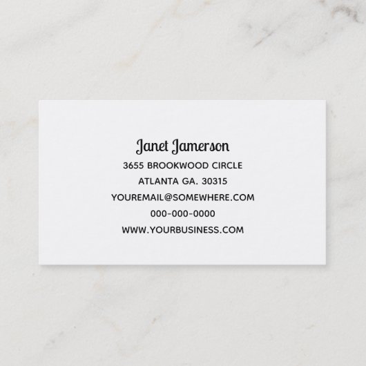 Aardbeien Visitekaartjes (Achterkant)