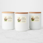  aardbeien voedselcontainer etiket (Flessen)