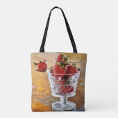 Aardbeien voor dessert-Canvas tas (Achterkant)