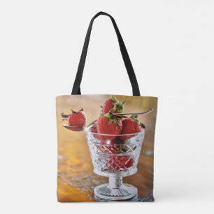 Aardbeien voor dessert-Canvas tas