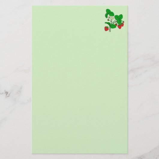 Aardbeien voor ontbijt briefpapier (Voorkant)
