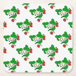 Aardbeien voor ontbijt kartonnen onderzetters