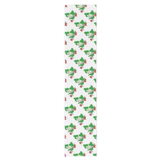 Aardbeien voor ontbijt korte tafelloper (Voorkant)