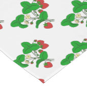 Aardbeien voor ontbijt korte tafelloper (Hoek)