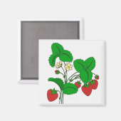 Aardbeien voor ontbijt magneet (Voorkant / Achterkant)