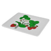 Aardbeien voor ontbijt snijplank (Hoek)