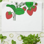 Aardbeien voor ontbijt theedoek (Gevouwen)