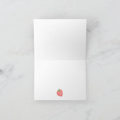 Aardbeien Vouw Dankkaart Aardbeien Dank Bedankkaart (Binnen)