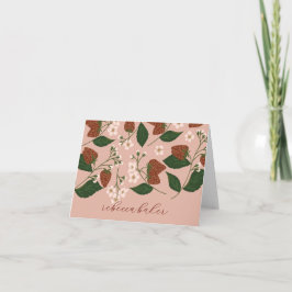 Aardbeien Vrijgezellenfeest gepersonaliseerd Bedankkaart