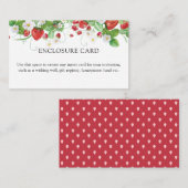 Aardbeien Vrijgezellenfeest Informatiekaartje (Voorkant / Achterkant)