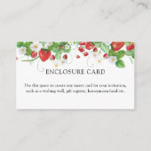 Aardbeien Vrijgezellenfeest Informatiekaartje (Voorkant)