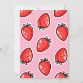 Aardbeien Vrijgezellenfeest Kaart (Achterkant)