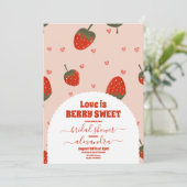 Aardbeien Vrijgezellenfeest Kaart (Staand voorkant)