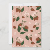 Aardbeien Vrijgezellenfeest Kaart (Achterkant)