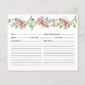 Aardbeien Vrijgezellenfeest Recept Kaart (Voorkant)