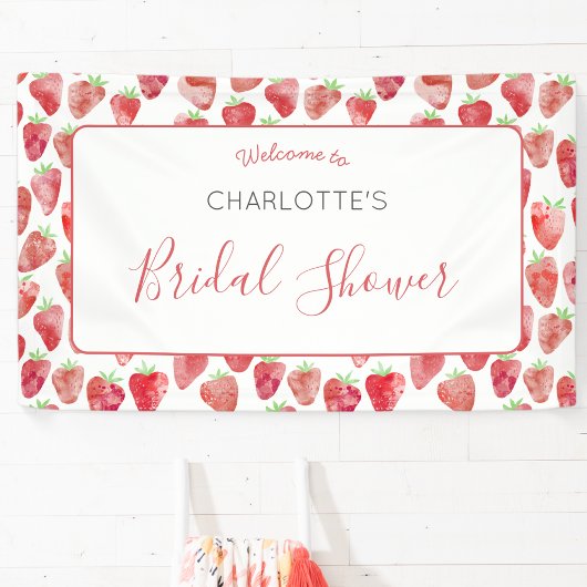 Aardbeien Vrijgezellenfeest Spandoek