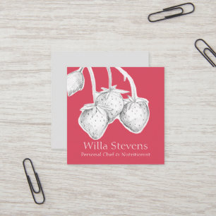 Aardbeien Vruchtenmoes Jam Jelly PReserves Vierkante Visitekaartje