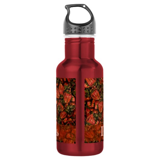 Aardbeien Waterfles (Achterkant)