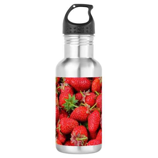 Aardbeien Waterfles (Voorkant)