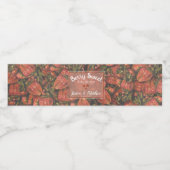 Aardbeien Waterfles Etiketten (Enkel label)