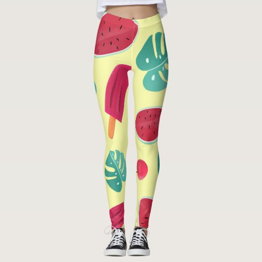 Aardbeien Watermeloen Leggings (Voorkant)