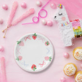 Aardbeien waterverf berry eerste verjaardag papieren bordje (Feest)