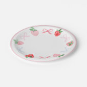 Aardbeien waterverf berry eerste verjaardag papieren bordje (Gekanteld)