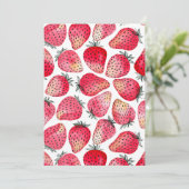 Aardbeien waterverf en inkt (Staand voorkant)