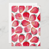 Aardbeien waterverf en inkt (Voorkant / Achterkant)