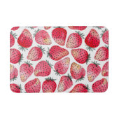 Aardbeien waterverf en inkt badmat (Voorkant)