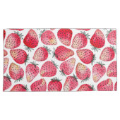 Aardbeien waterverf en inkt kussensloop (Voorkant-Rechts)