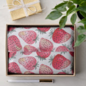 Aardbeien waterverf en inkt tissuepapier (Geschenk)