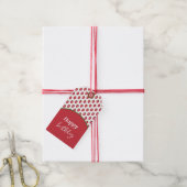 Aardbeien Waterverf Handbeschilderd op Blush Cadeaulabel (Met Touw)