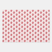 Aardbeien Waterverf Handbeschilderd op Blush Inpakpapier Vel (Voorkant 3)