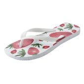 Aardbeien Waterverf Handgeschilderd Teenslippers (Schuin)