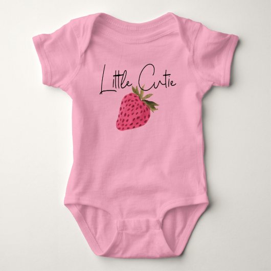 Aardbeien Waterverf Little Cutie Baby Bodysuit (Voorkant)