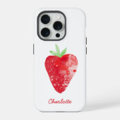 Aardbeien Waterverf op maat iPhone Hoesje (Achterkant)