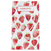 Aardbeien Waterverf op maat Klein Cadeauzakje (Voorkant)