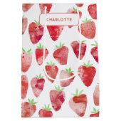 Aardbeien Waterverf op maat Medium Cadeauzakje (Achterkant)