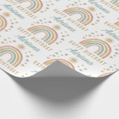 Aardbeien Waterverf Regenboog Zondag Naam Cadeaupapier (Hoek)